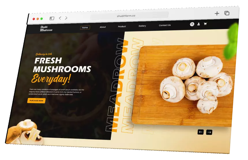 Shubh Mushrooms - Web Development Portfolio